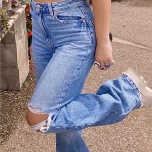 garage wide leg jeans